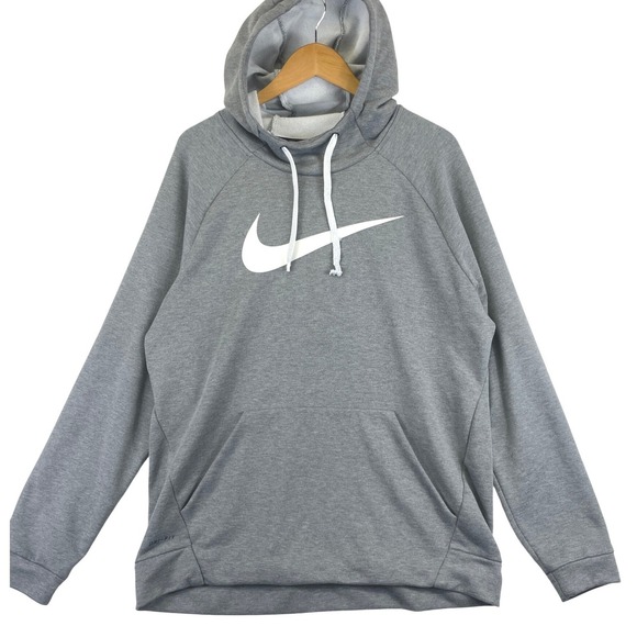 Nike Other - Nike Men's Size XL Gray Dri-FIT Pullover Hoodie Swoosh Activewear Sweatshirt
